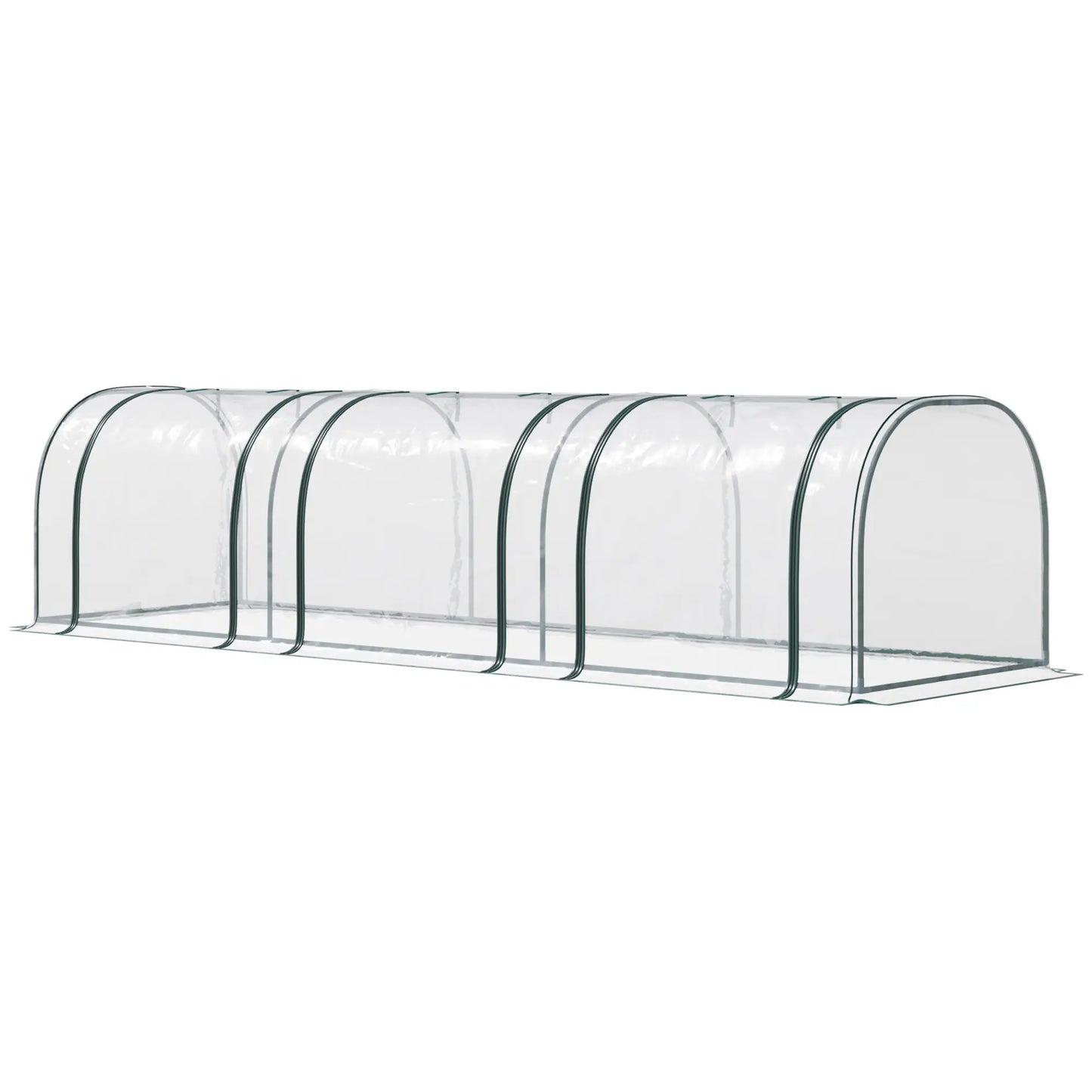 138"x39"x32" Transparent PVC Mini Tunnel Greenhouse, Steel Frame, Zipped Doors Mini Greenhouses at Gallery Canada