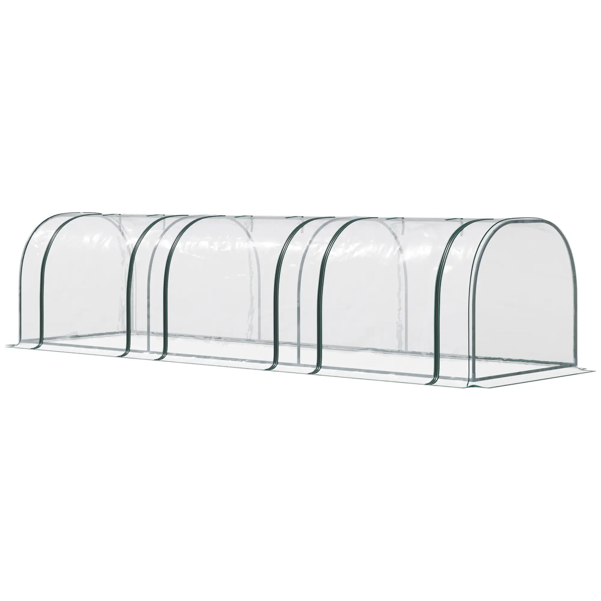 138"x39"x32" Transparent PVC Mini Tunnel Greenhouse, Steel Frame, Zipped Doors Mini Greenhouses at Gallery Canada