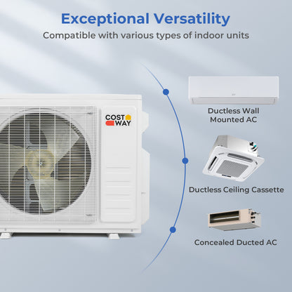 18000 BTU 2 Zone 24 SEER2 Ceiling Cassette Mini Split, White 2 Zone Mini Split at Gallery Canada