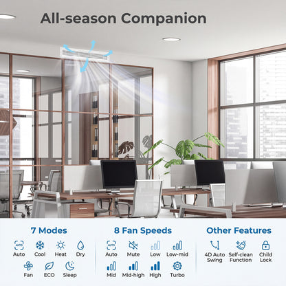 27000 BTU 2 Zone 24 SEER2 Concealed Ducted Mini Split, White 2 Zone Mini Split at Gallery Canada