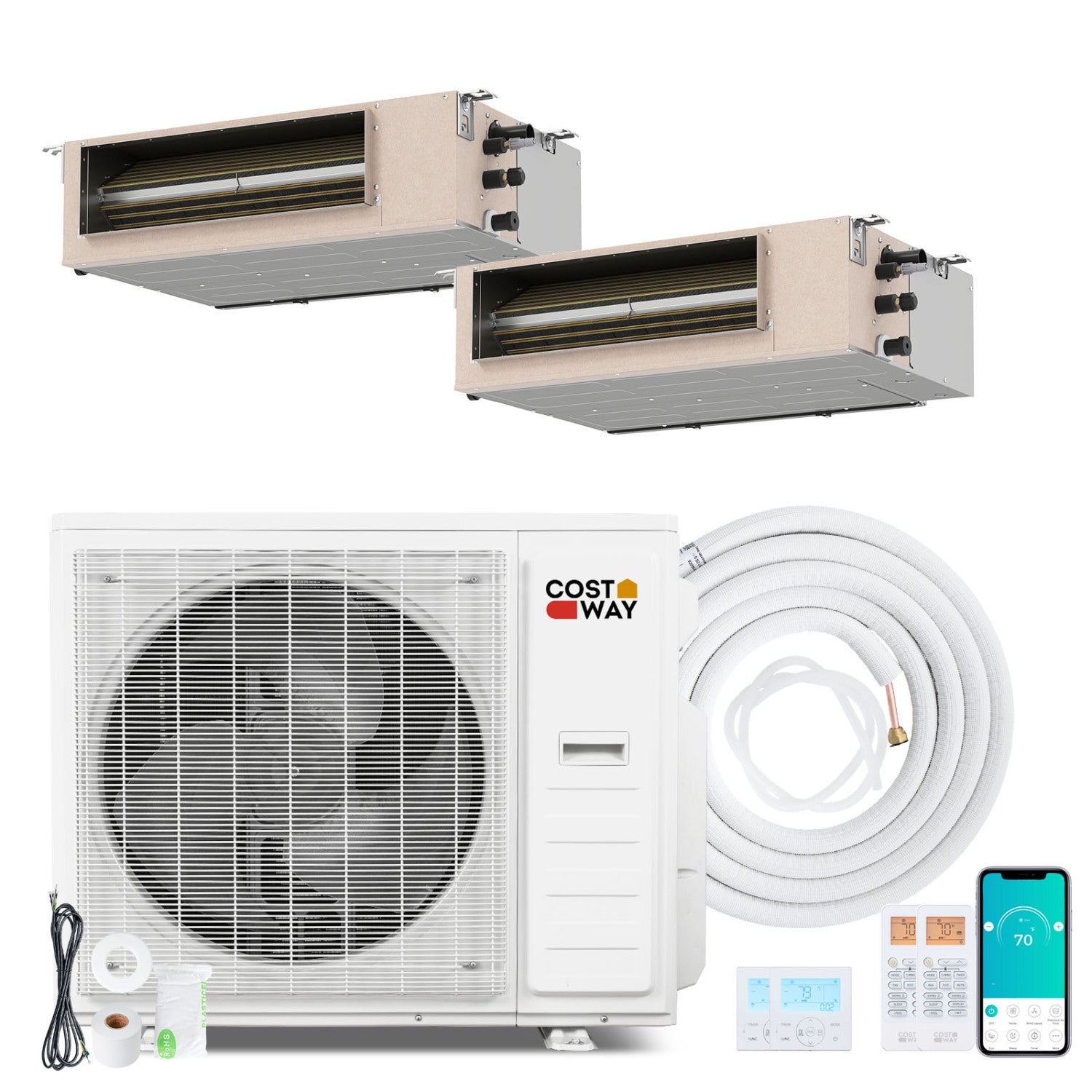 X-Pro 35000 BTU 2-Zone 22.5 SEER2 Mini Split AC, 18K+24K, White 2 Zone Mini Split at Gallery Canada