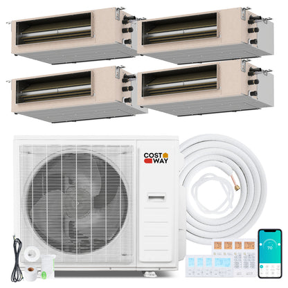 X-Pro 35000 BTU 4 Zone 22.5 SEER2 Concealed Ducted Mini Split AC, White 4 Zone Mini Split White at Gallery Canada