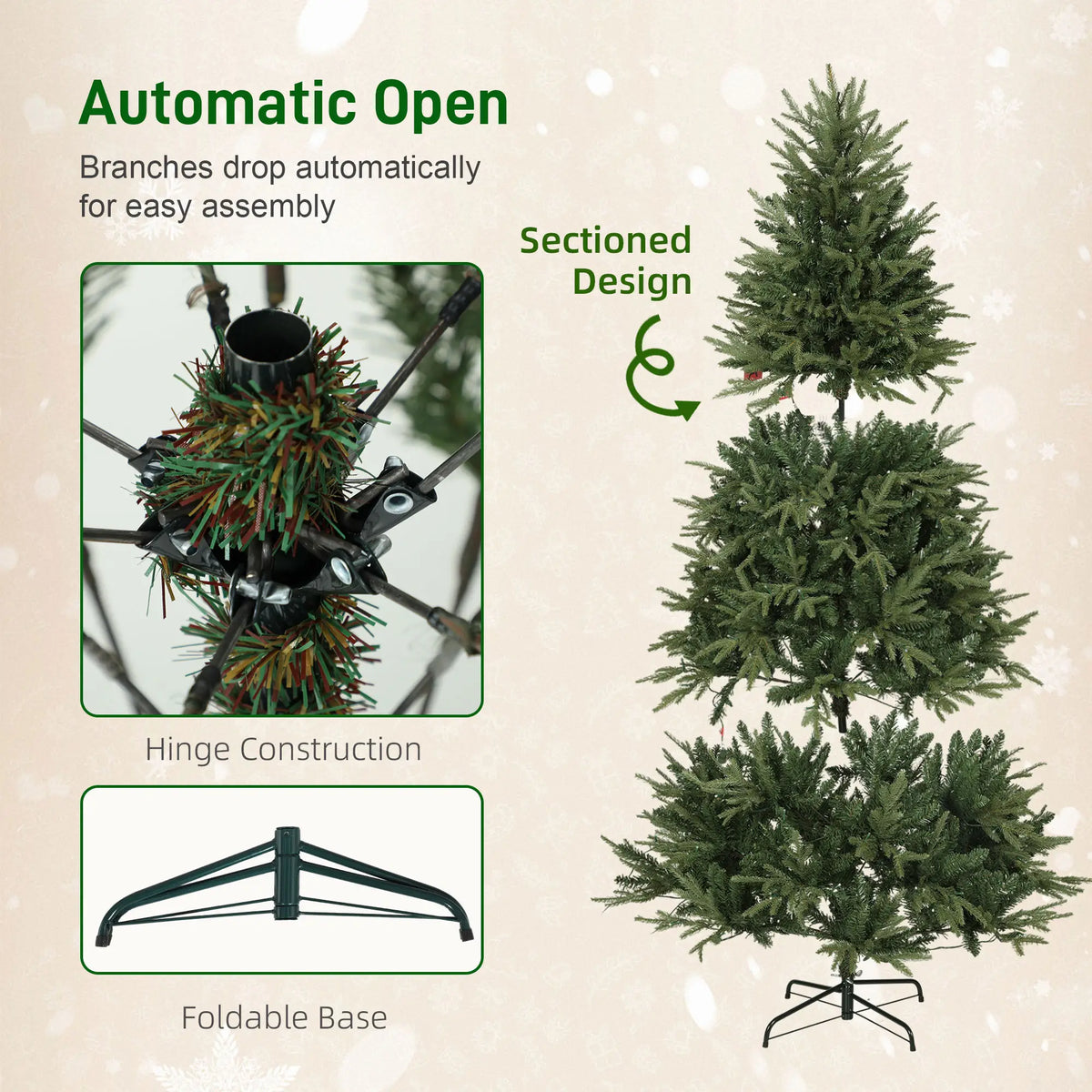 6.5ft Christmas Tree, Synchronized LEDs, DIY, Frasier Fir, Remote, Timer Artificial Christmas Trees at Gallery Canada