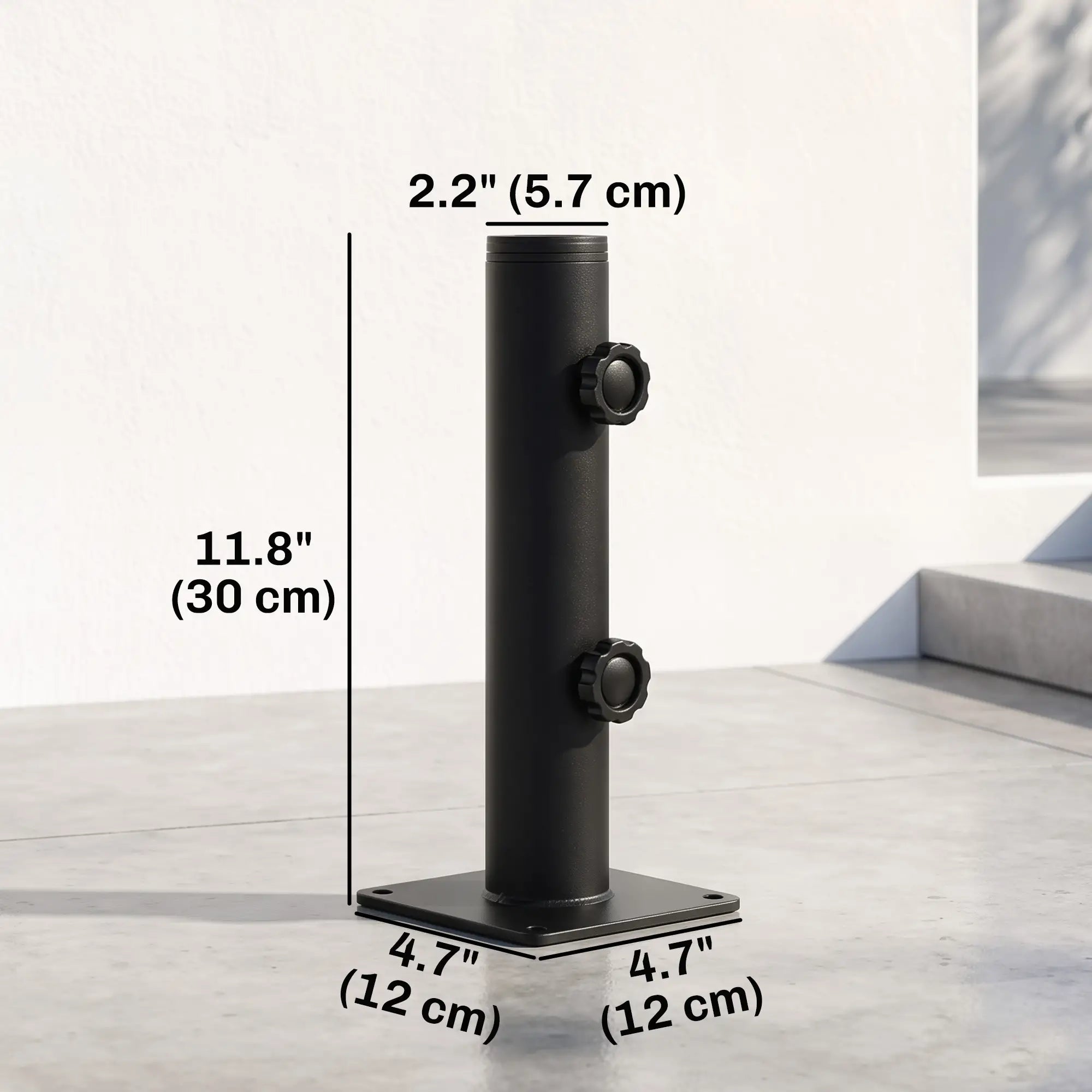 Deck Mount Umbrella Holder, Outdoor Base Stand, Black Umbrella Bases at Gallery Canada