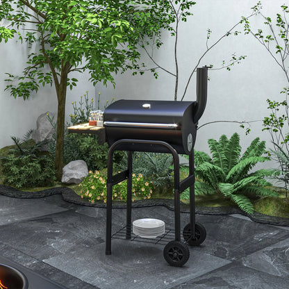 Charcoal BBQ Grill With Thermometer, Shelves, Wheels, Black Charcoal BBQ Grils at Gallery Canada
