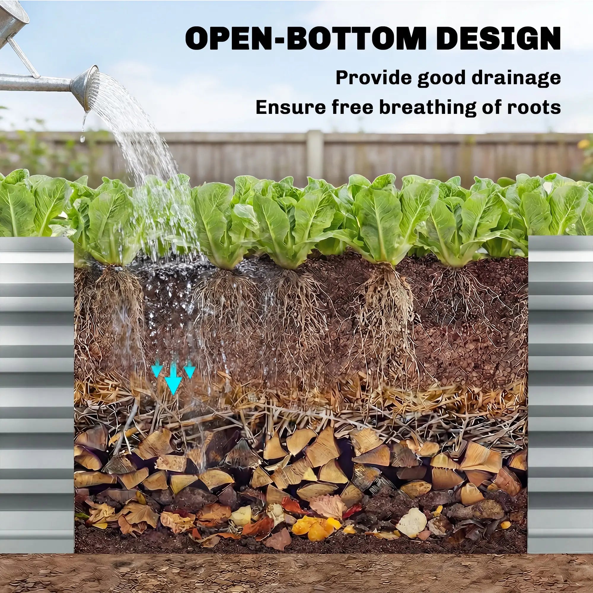8 x 2.6 x 1.5ft Galvanized Raised Garden Bed, Reinforced Planter Box, Silver Galvanized Planter Boxes at Gallery Canada