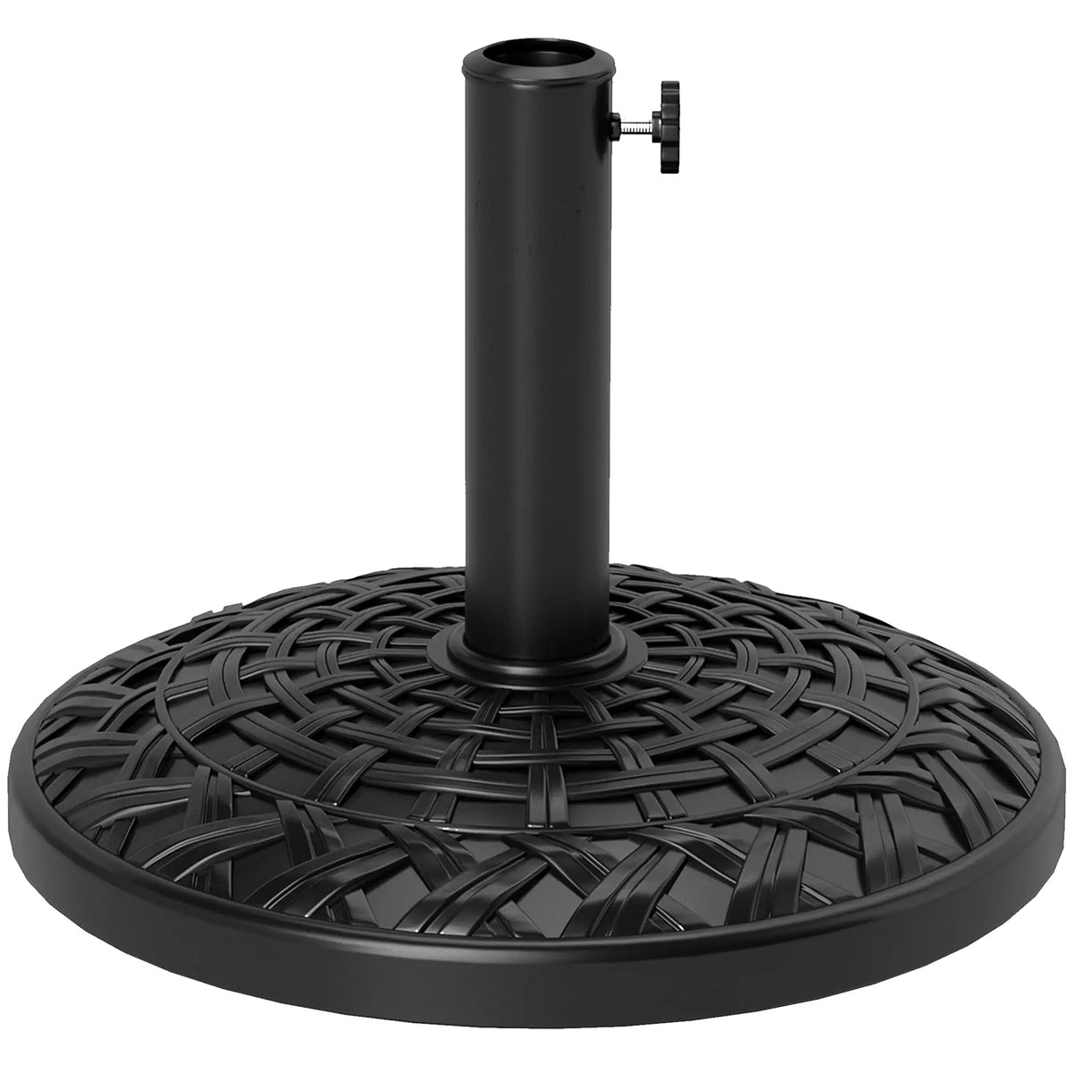 Concrete Umbrella Base, 26 lbs, Φ18.7" x 12.6" H, Black Umbrella Bases at Gallery Canada