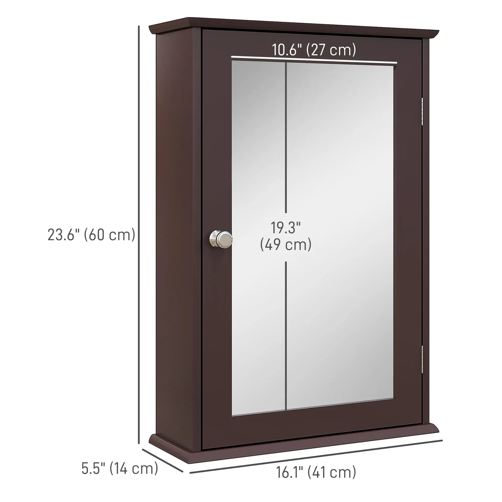 Bathroom Mirror Cabinet, Wall Mounted Medicine Cabinet, Dark Brown Mirror Medicine Cabinets at Gallery Canada