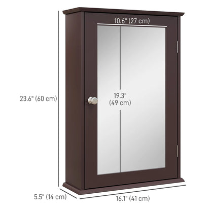 Bathroom Mirror Cabinet, Wall Mounted Medicine Cabinet, Dark Brown Mirror Medicine Cabinets at Gallery Canada