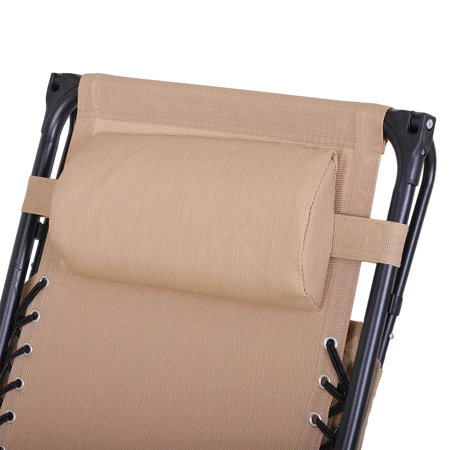 Zero Gravity Reclining Lounger Chair, Canopy Shade, Side Tray, Cupholder, Beige Lounger Chairs at Gallery Canada