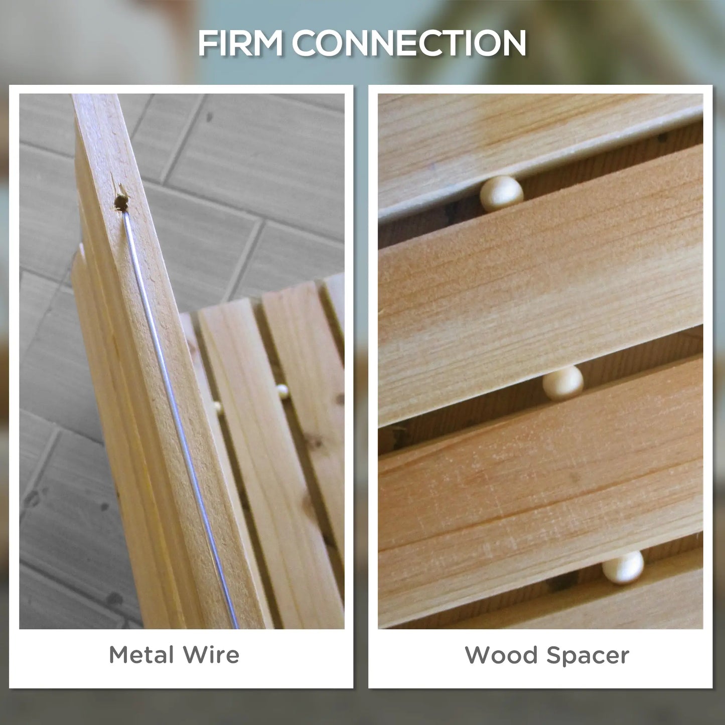 47" Wooden Garden Pathway, Outdoor Roll Out Walkway, Natural Wood Finish Garden Decor at Gallery Canada