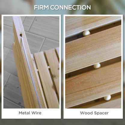 47" Wooden Garden Pathway, Outdoor Roll Out Walkway, Natural Wood Finish Garden Decor at Gallery Canada