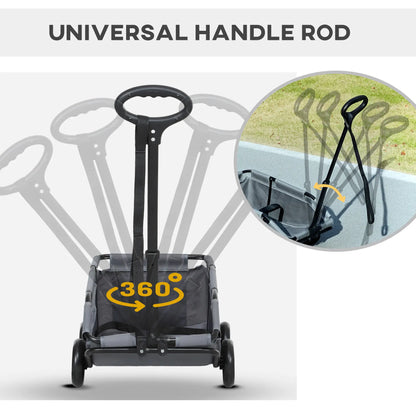 4 Wheels Folding Pet Stroller, Universal Handle, Storage Bag, Washable Cushion Dog Bike Trailers & Strollers at Gallery Canada