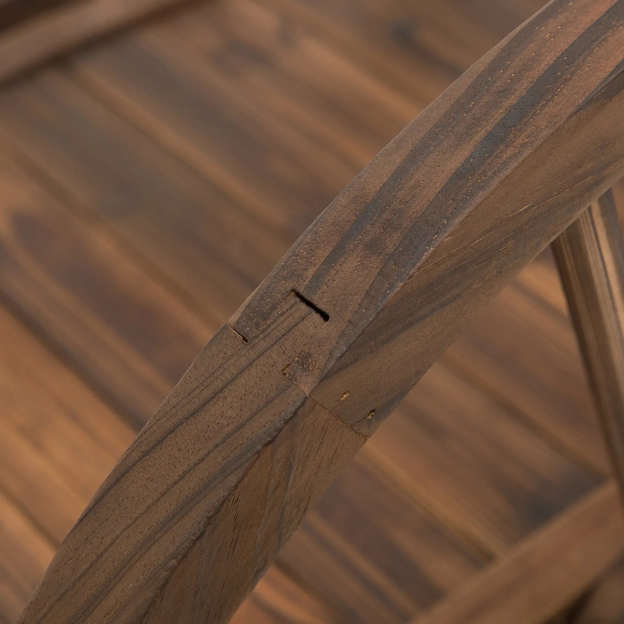 3.3ft Wooden Garden Bridge, Arc Stained Finish, Half Wheeled Railings Garden Bridges at Gallery Canada