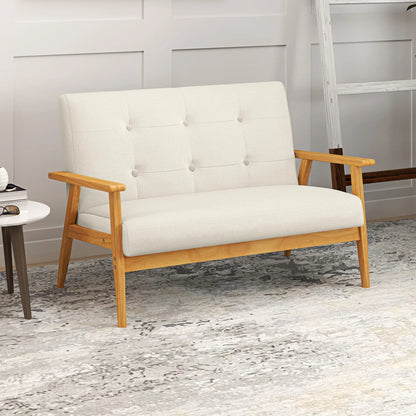 45" 2 Seat Sofa, Upholstered Two Seater Couch, Beige 2-Seater Sofas at Gallery Canada