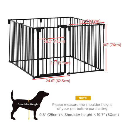 8-Panel Dog Safety Gate, Steel Fence, Black Houses, Kennels & Pens at Gallery Canada