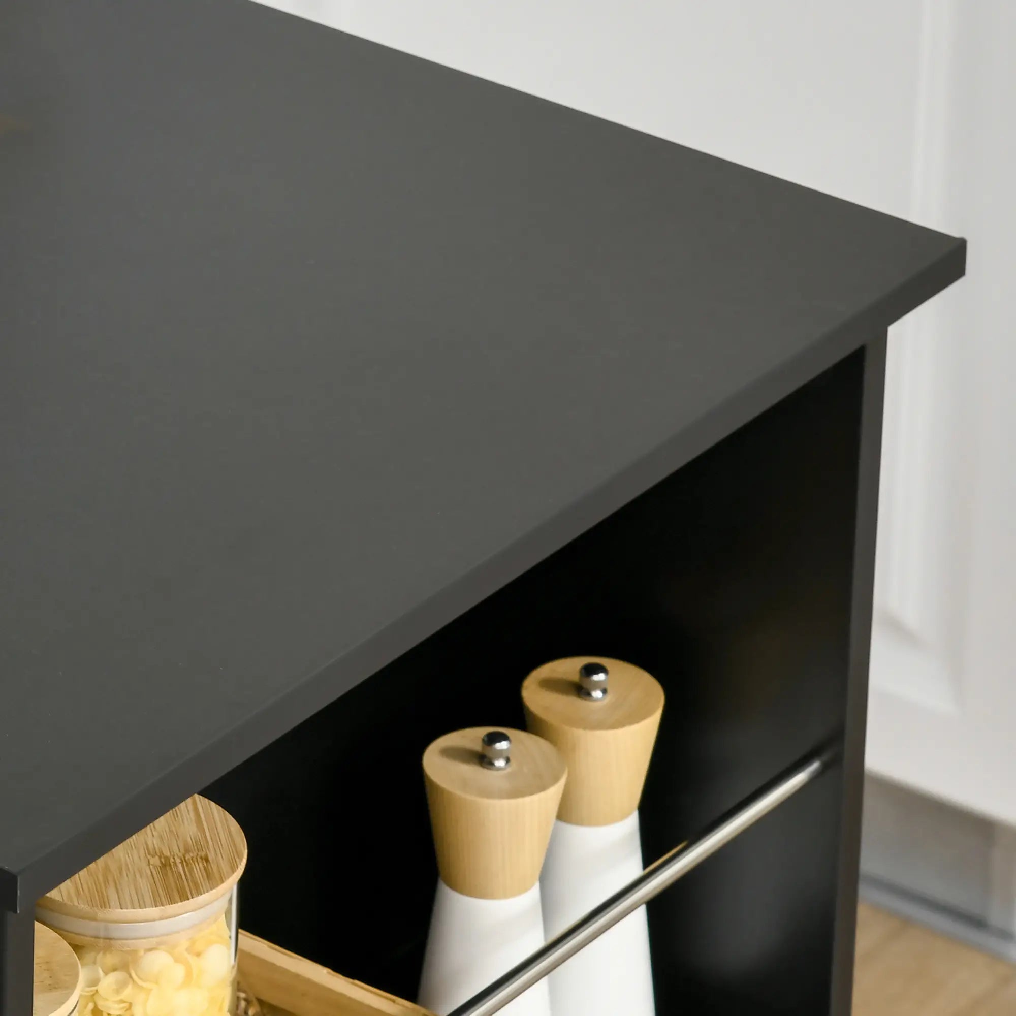 Modern Bar Table, Counter Height, 3 Storage Shelves, Black Bar Tables & Dining Tables at Gallery Canada