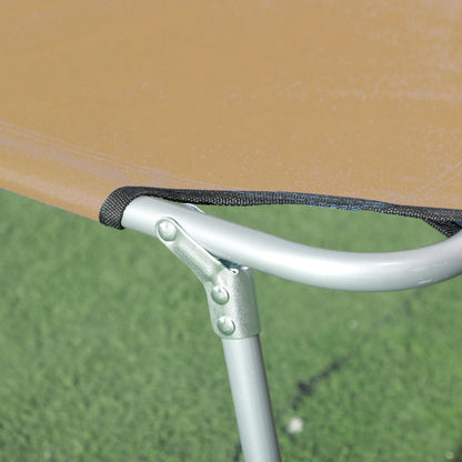 Adjustable Folding Chaise Lounge, Outdoor Chair With Sun Shade, Brown Lounger Chairs at Gallery Canada