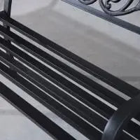 50 2-Seater Garden Bench, Outdoor Blossoming Pattern, Black Outdoor Benches at Gallery Canada