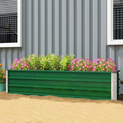 6' x 1.5' x 1.3' Galvanized Raised Garden Bed, Large Metal Planter Box, Green Galvanized Planter Boxes at Gallery Canada