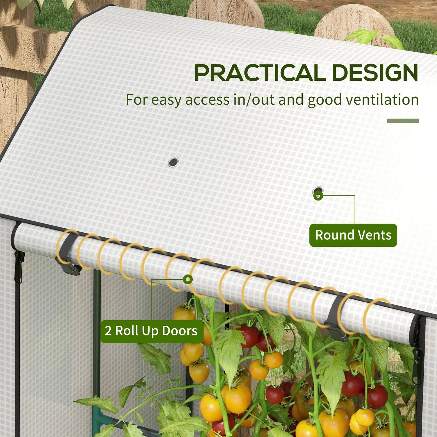 Mini Greenhouse With 4 Wire Shelves, Portable, 39.4" x 31.5" x 59.1", White Mini Greenhouses at Gallery Canada