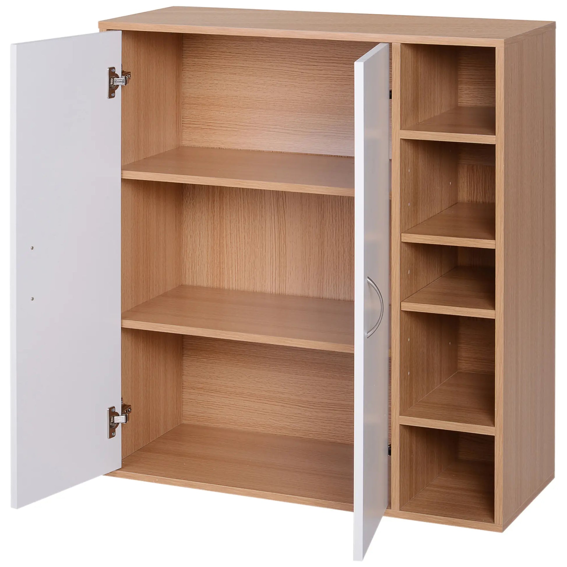 35.5" Shoe Cabinet, 3-Tier Adjustable Shelves, 5 Open Cubes, Natural Shoe Storage Cabinets & Racks at Gallery Canada