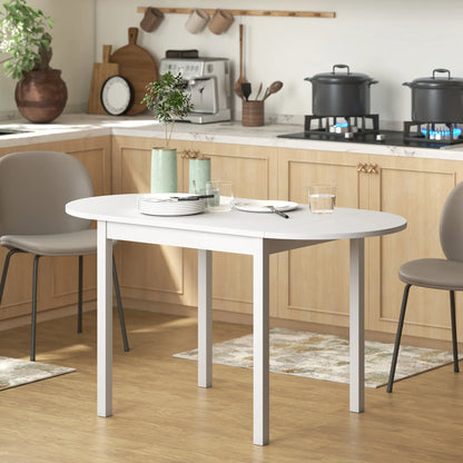 Solid Wood Kitchen Table, Drop Leaf, Folding Dining Table, White Dining Tables at Gallery Canada
