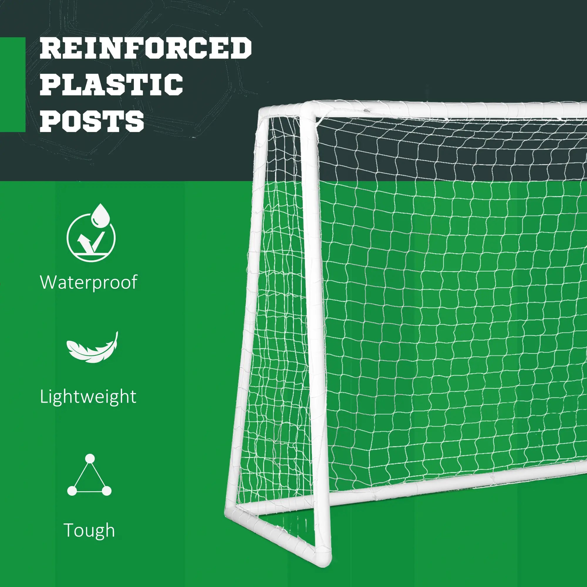 9.8 x 6.6ft Soccer Goal, Portable Practice Net with PE Net Football at Gallery Canada