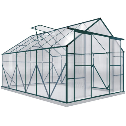 Aluminum Greenhouse Polycarbonate, 8 X 12 Ft, Green Walk In Greenhouses at Gallery Canada