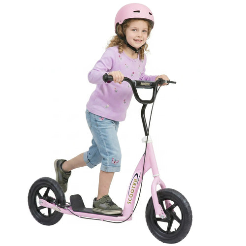 Kids Scooter Bike, 12'' Tire, for 5-12 Year Old, Pink