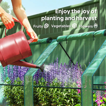 Portable Mini Greenhouse Tunnel, Growing Tent, w/ Zippered Doors, Green Greenhouses at Gallery Canada