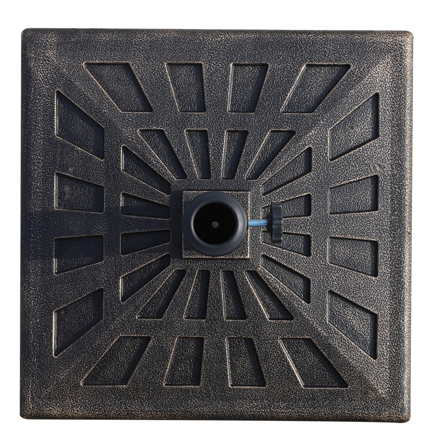 18.5" Square Patio Umbrella Base, Outdoor Resin Stand, Bronze Umbrella Bases at Gallery Canada