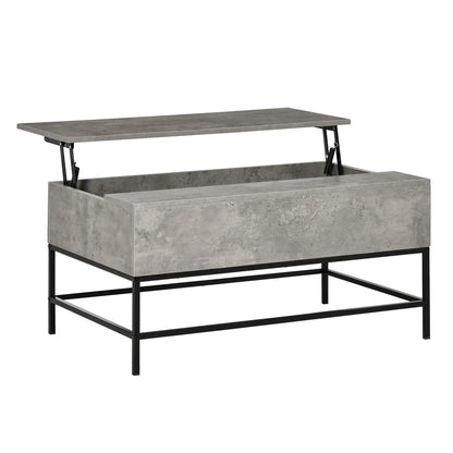 Lift Top Coffee Table, Hidden Storage, Living Room, Grey Coffee Tables Cement Grey at Gallery Canada
