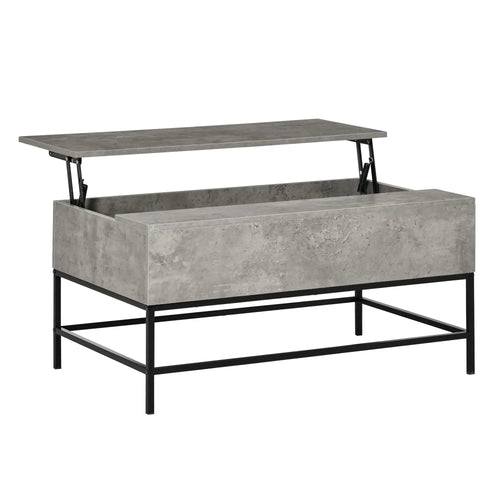 Lift Top Coffee Table, Hidden Storage, Living Room, Grey