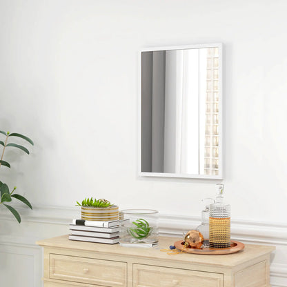 20" x 28" White Bathroom Mirror, Rectangular Wall Mirror for Living Room, White Wall Mirrors at Gallery Canada