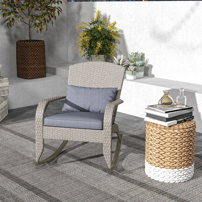 Adirondack Chair, Outdoor Wicker Rocking Chair, Grey Patio Chairs at Gallery Canada