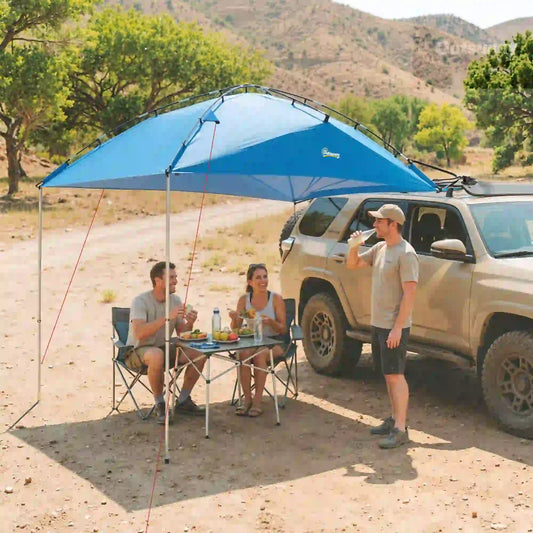 SUV Car Awning Camping Tent, 3000mm Waterproof, Light Blue Camping Tents Light Blue at Gallery Canada