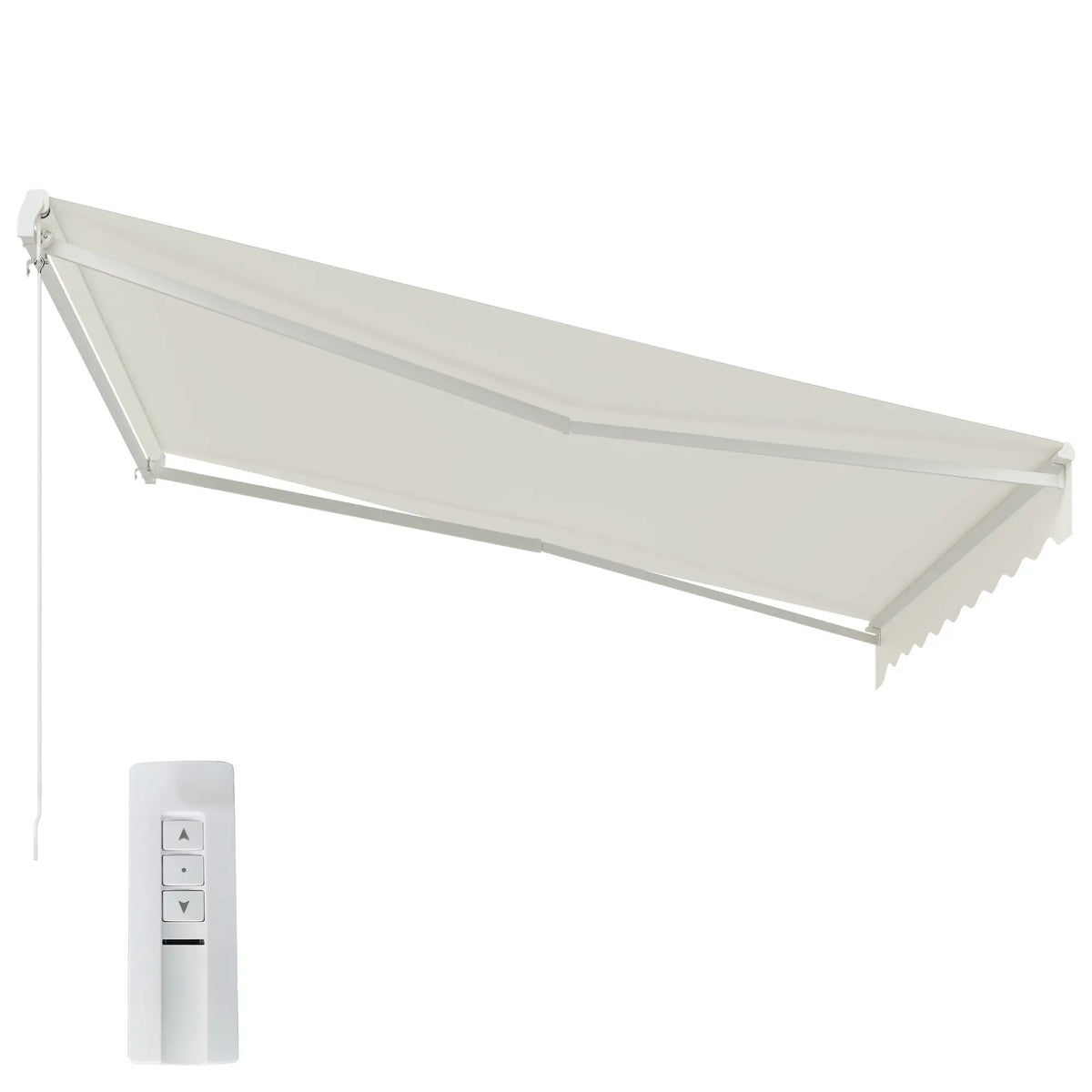 12'x10' Store électrique rétractable, Protection UV, Crème