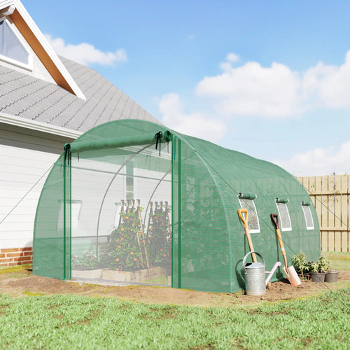 Walk-in Tunnel Greenhouse, 13'x9.8'x6.6', Green