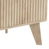 Table basse relevable cannelée de 40 pouces, rangement, chêne