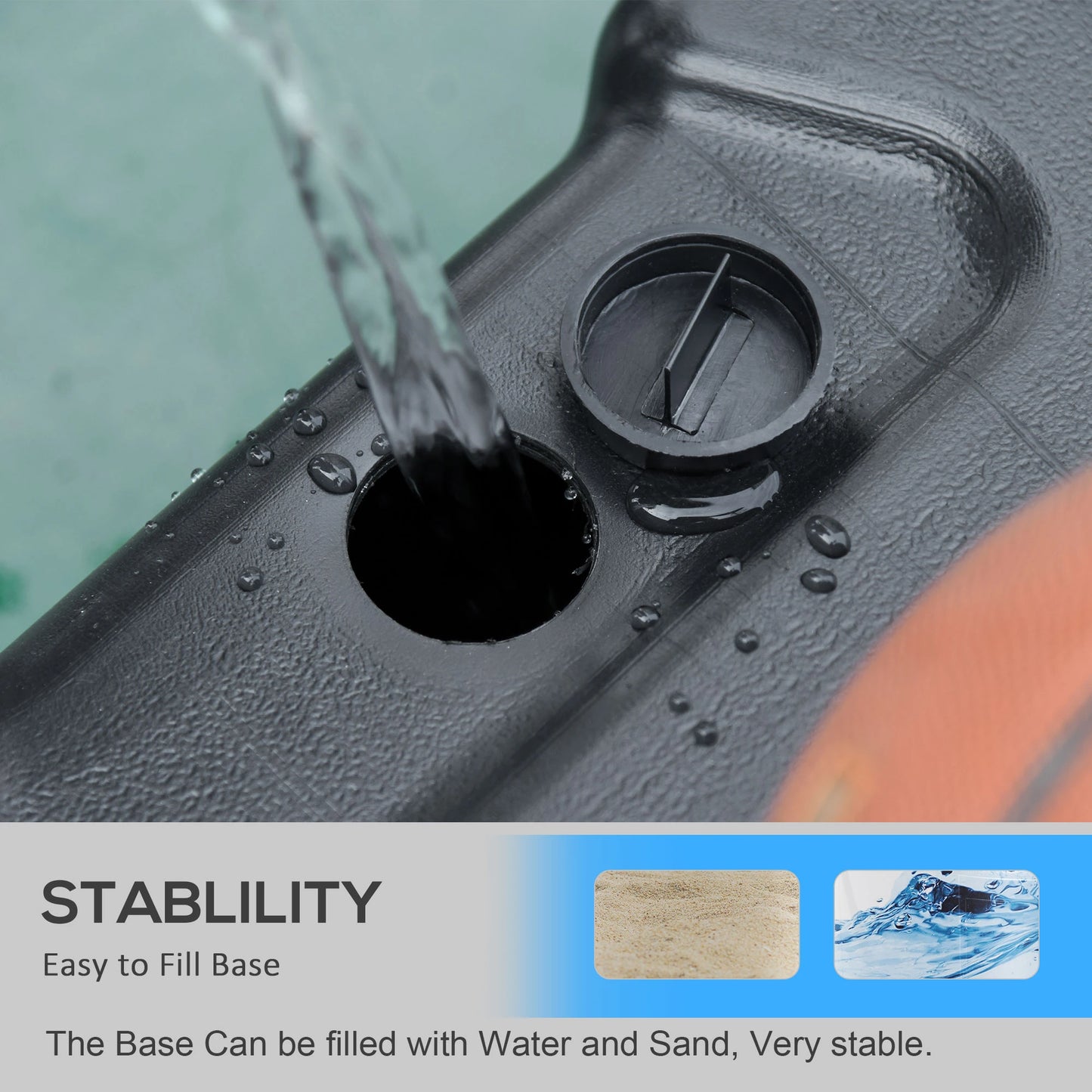 6.5'-10' Adjustable Basketball Hoop Stand, Outdoor for Kids Youth Adult Basketball at Gallery Canada