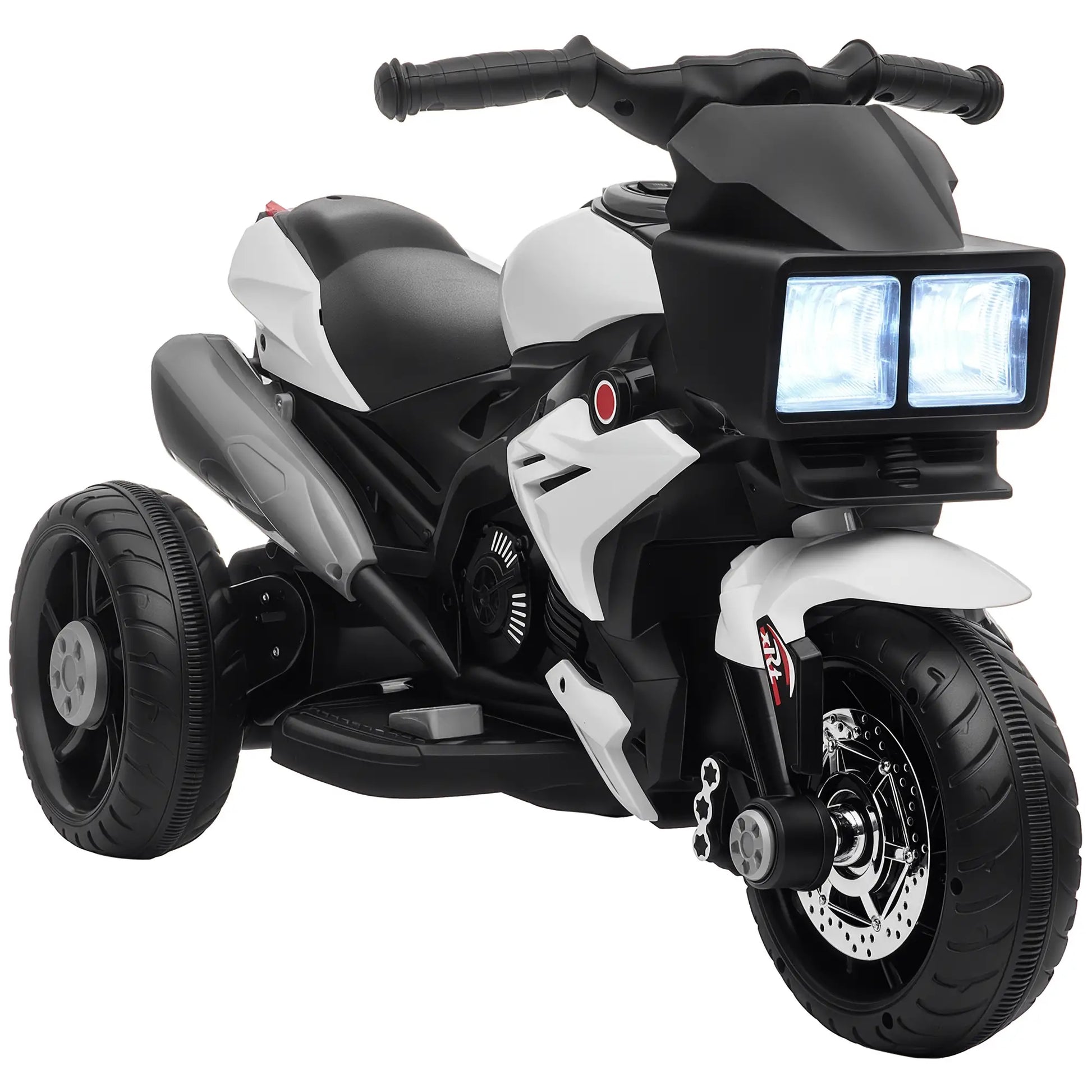 Kids Electric Motorcycle Ride-On Toy, 6V Battery Powered, White Electric Motorcycles White at Gallery Canada
