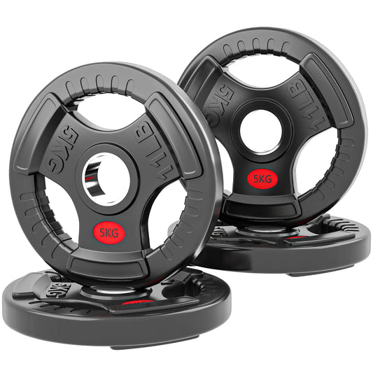 Weight Plates Set, 2-Inch Barbell Weights, 4 x 11lbs Dumbbells & Barbells Black at Gallery Canada