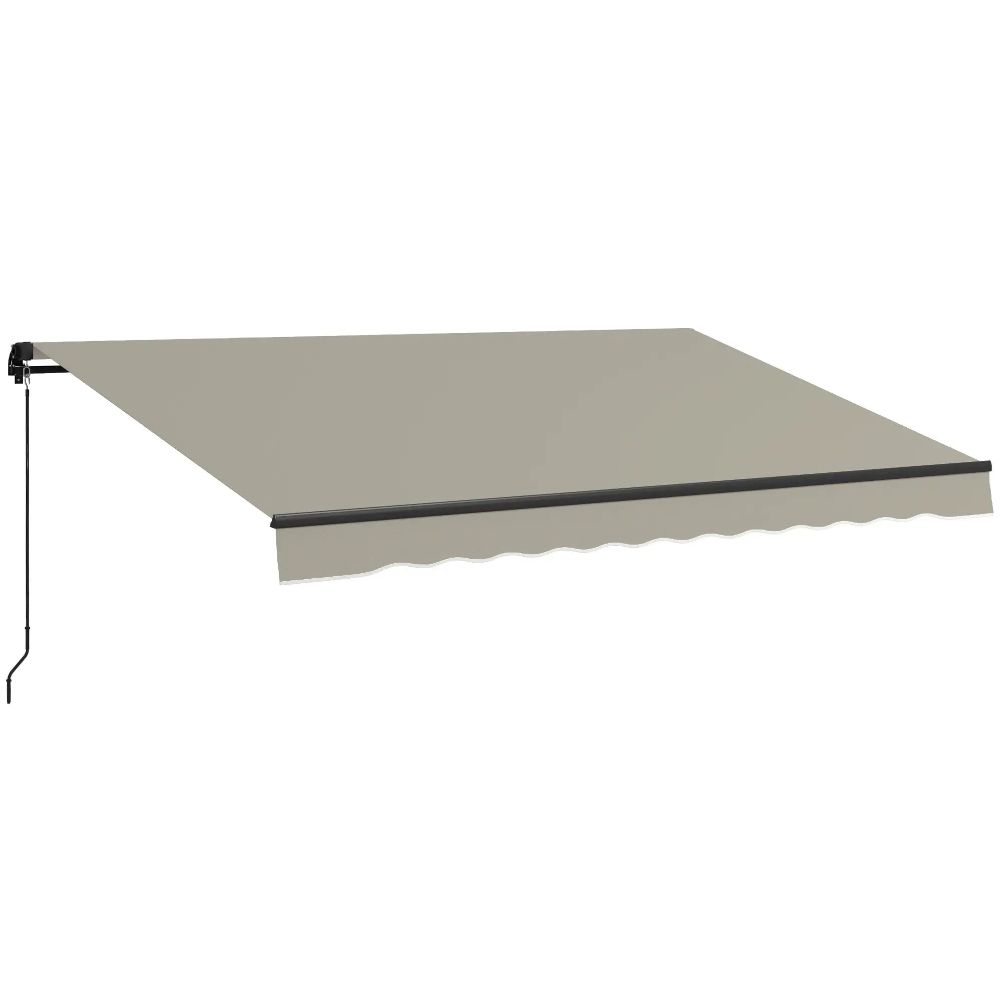 13' x 10' Retractable Awning, UV Resistant Sunshade, Light Grey Window Awnings at Gallery Canada