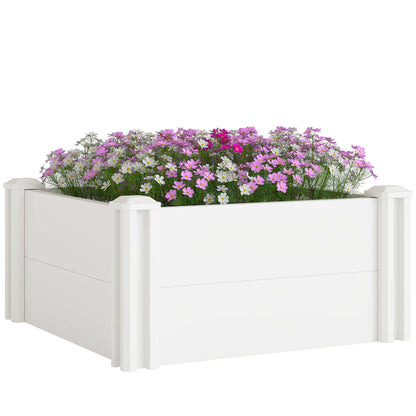 Modular Raised Garden Bed Kit, 2 x 2 x 1ft, White Raised Garden Beds at Gallery Canada