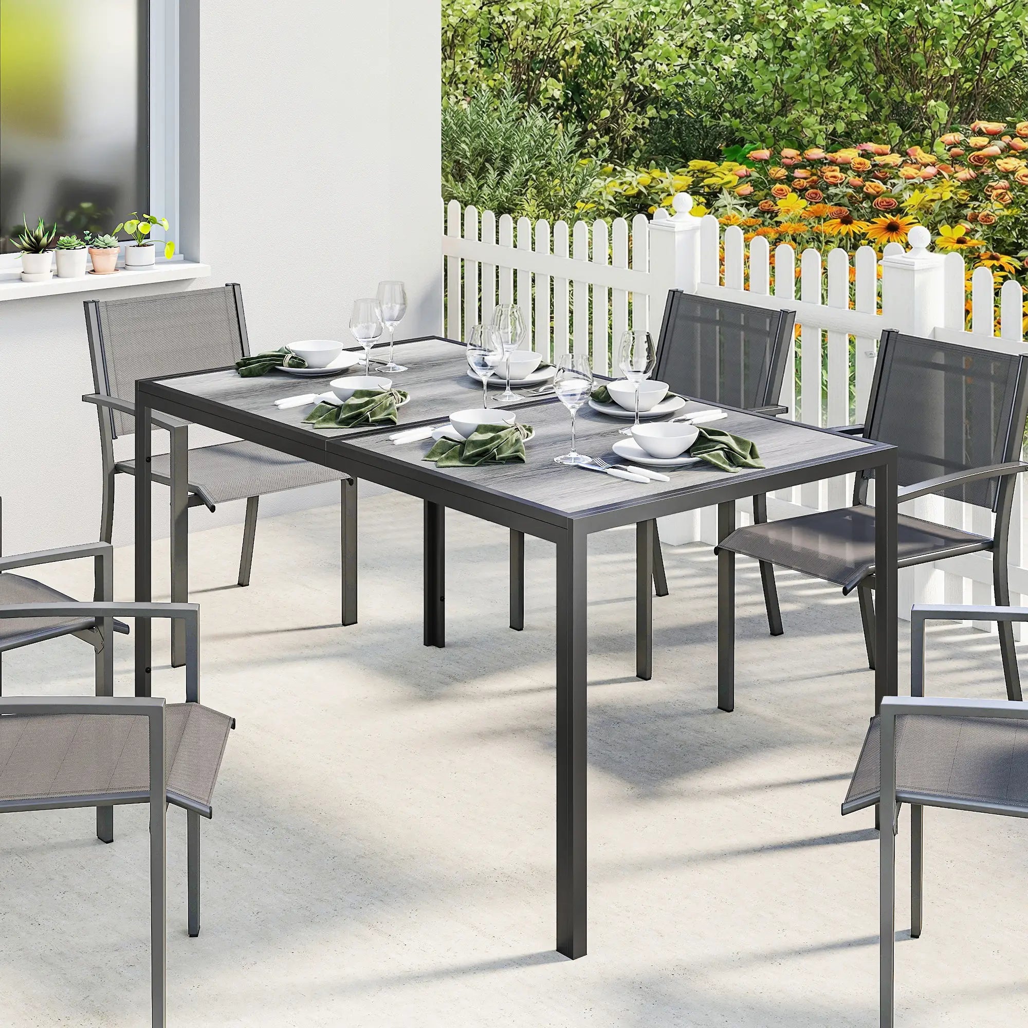 Outdoor Dining Table For 4-6, 59