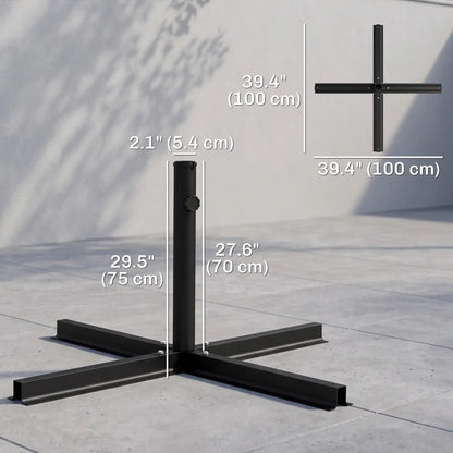 Universal Cross Brace Stand, Small Offset Or Large Market Umbrella, Black Umbrella Bases at Gallery Canada