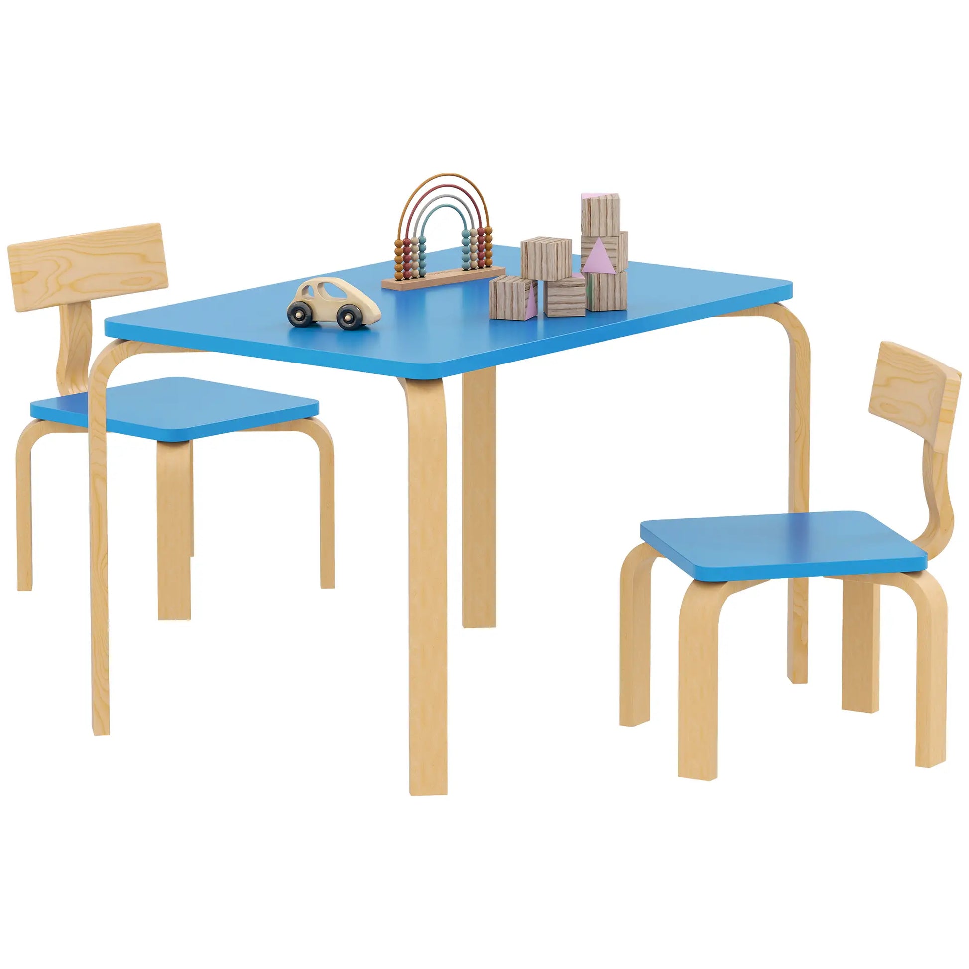 Kids Table And 2 Chair Set, Multi-Activity Furniture, Blue Kids Table Sets at Gallery Canada