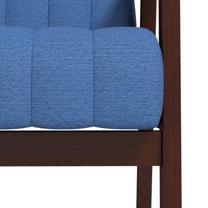 Upholstered Armchair, Modern Accent Chair with Wood Legs and Tufting Design for Living Room, Bedroom, Dark Blue at Gallery Canada