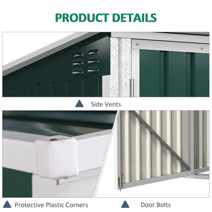 6x3 FT Outdoor Storage Shed, Double Door Trash Can Organizer, Green Sheds at Gallery Canada